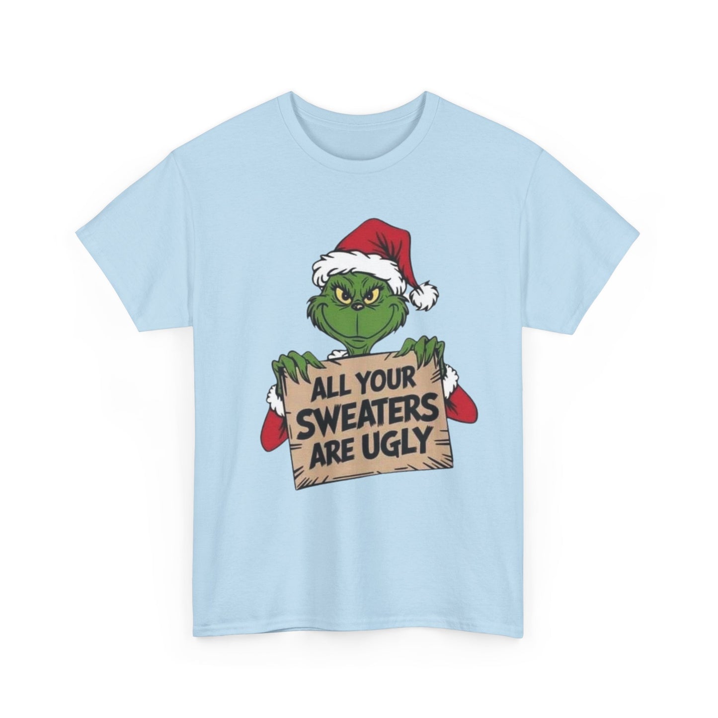Grinchmas Ugly Sweater Tee, Christmas T-Shirt, Holiday Gift, Funny Tee, Unisex Cotton Shirt, Christmas Party, Grinch Lovers