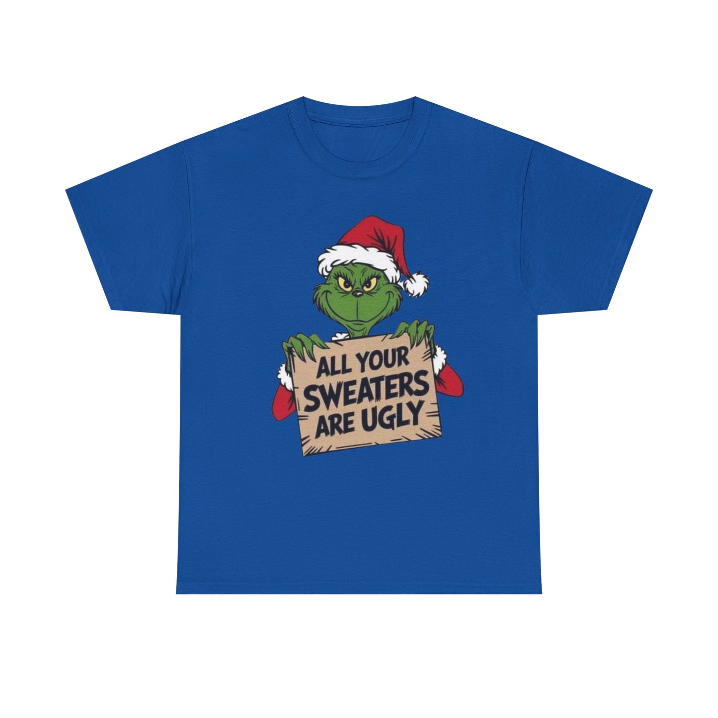 Grinchmas Ugly Sweater Tee, Christmas T-Shirt, Holiday Gift, Funny Tee, Unisex Cotton Shirt, Christmas Party, Grinch Lovers
