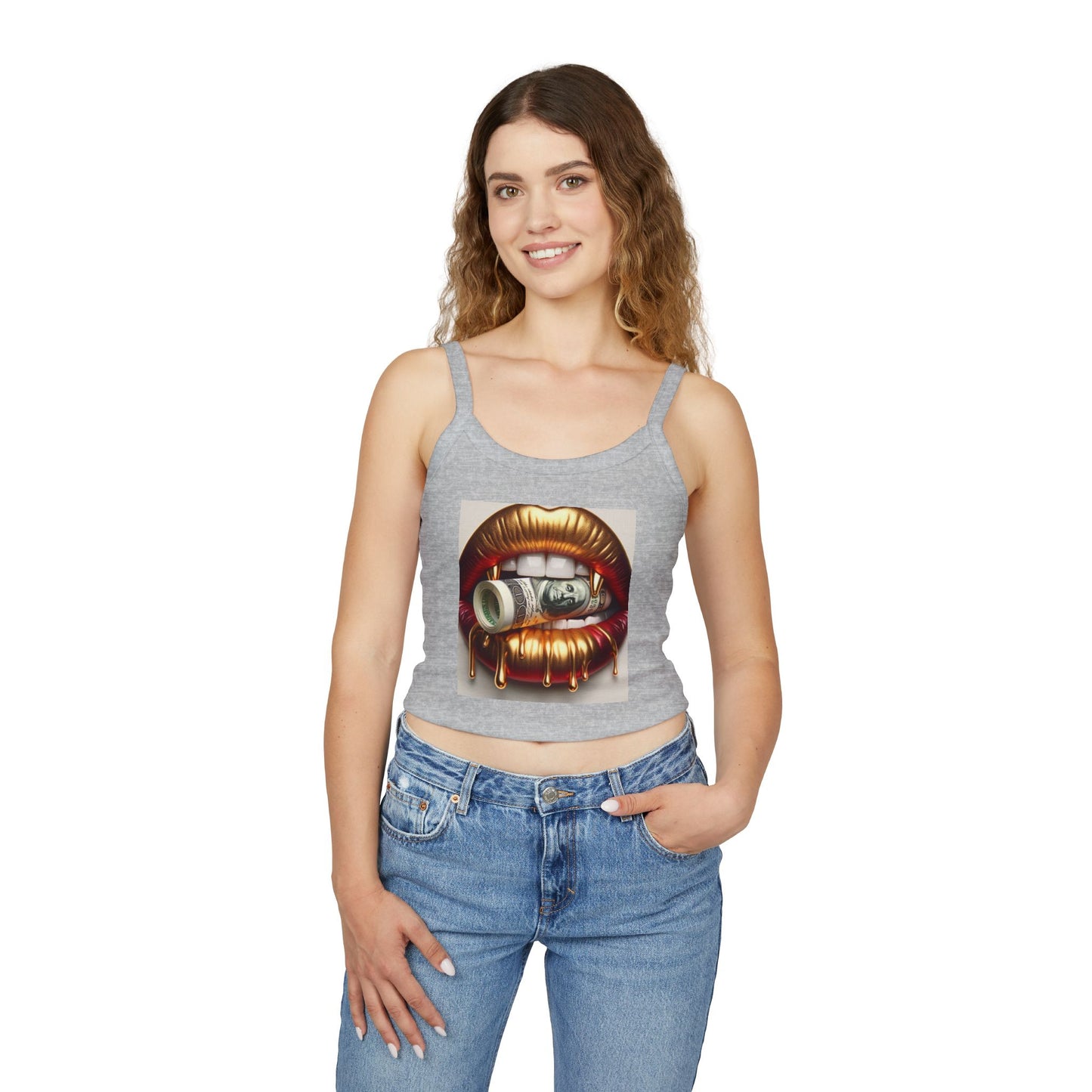 Bold Statement Women's Spaghetti Strap Tank Top, Graphic Tank, Summer Outfit, Party Wear, Streetwear Essential