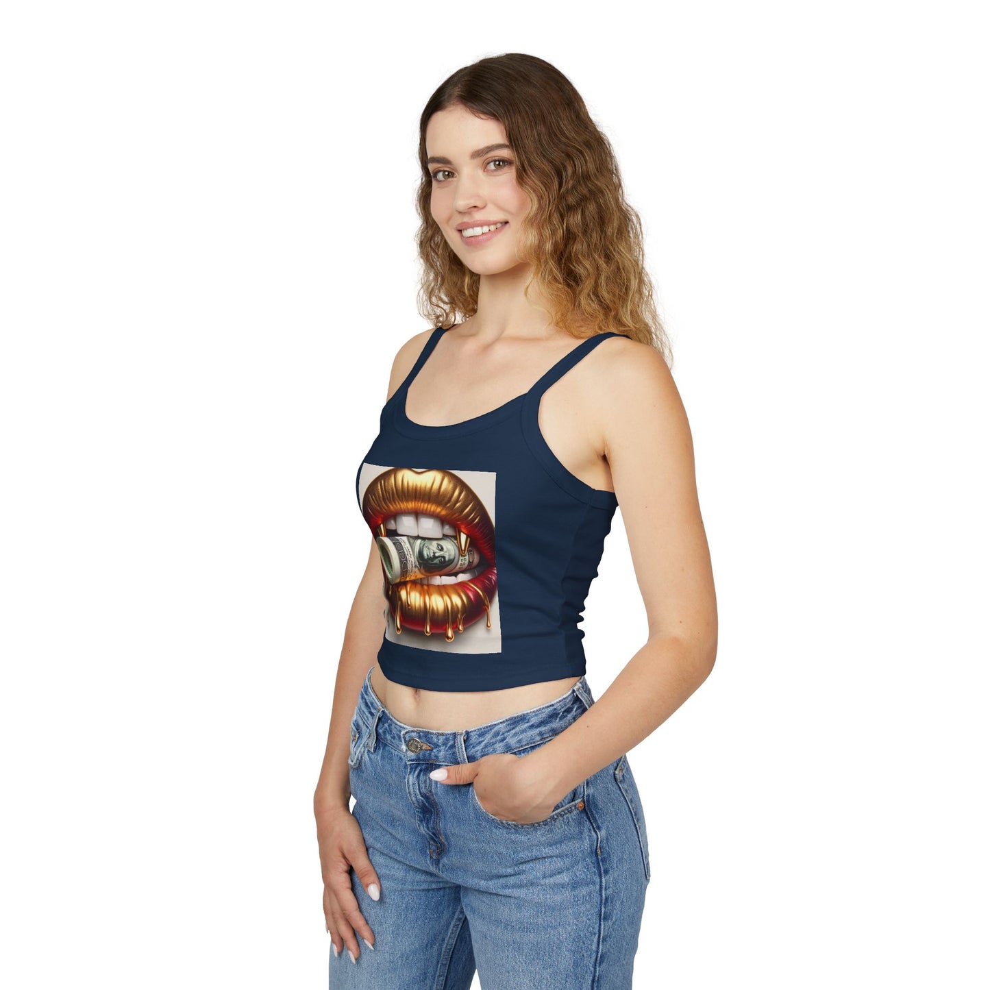 Bold Statement Women's Spaghetti Strap Tank Top, Graphic Tank, Summer Outfit, Party Wear, Streetwear Essential
