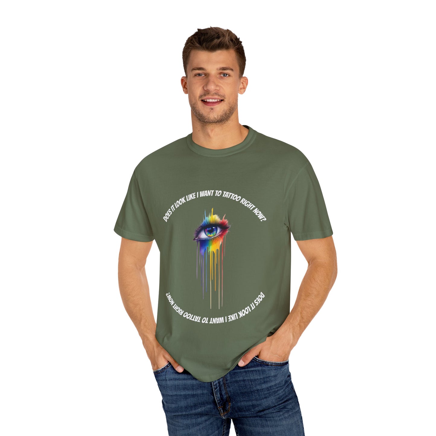 Vibrant Eye Art T-Shirt | Unisex Garment-Dyed Tee, Artistic Apparel, Colorful Fashion, Unique Gift, Everyday Wear