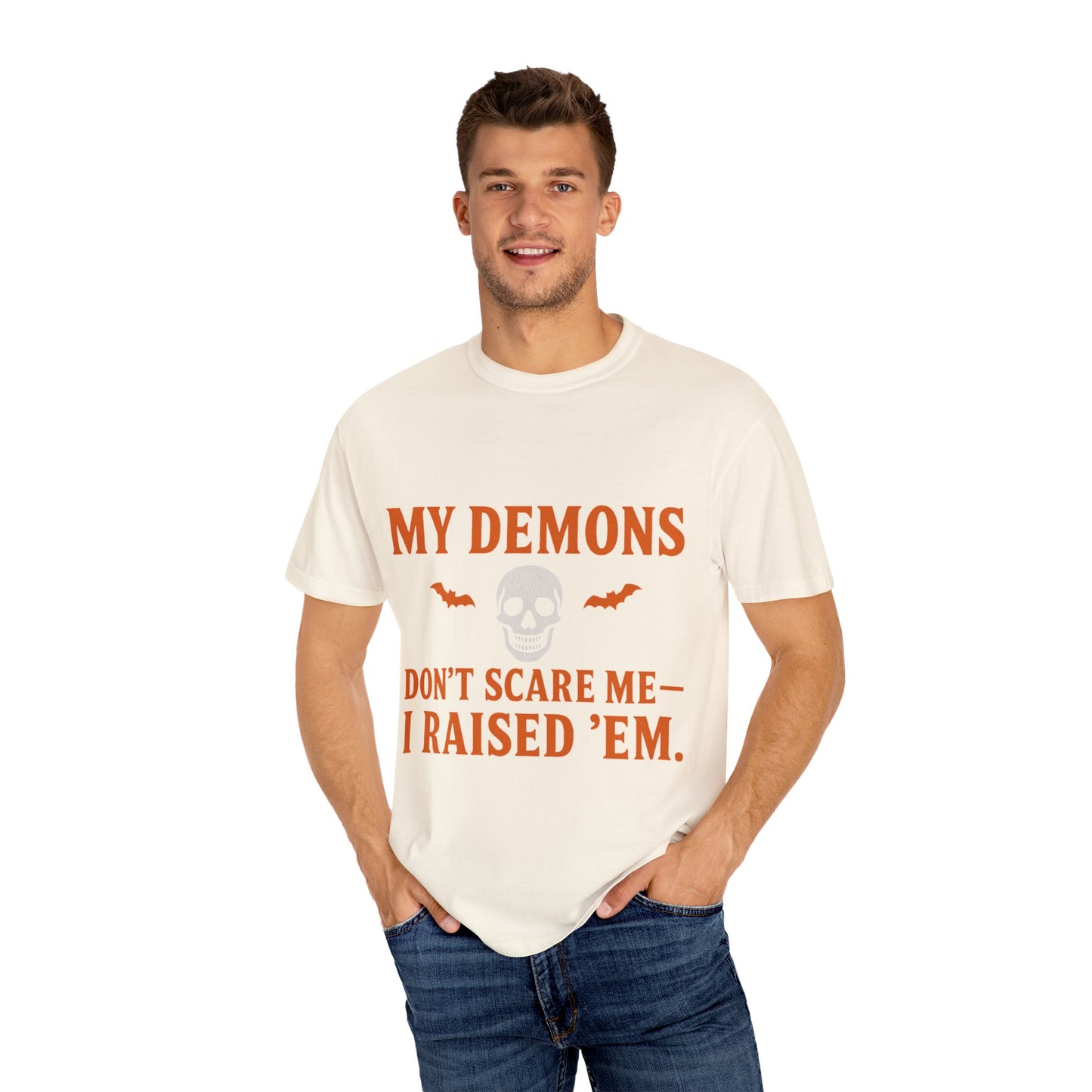 Halloween Themed Unisex T-Shirt with Bats and Humor
