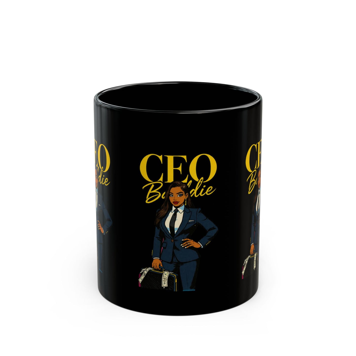 CEO Baddie Black Mug - Perfect Gift for Entrepreneurs, Boss Ladies, Coffee Lovers, Office Decor, Inspirational Drinkware