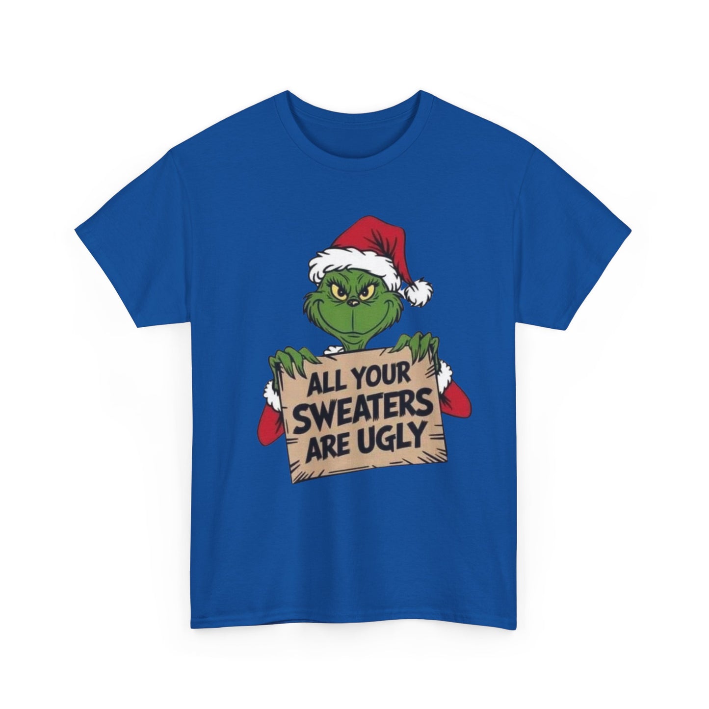 Grinchmas Ugly Sweater Tee, Christmas T-Shirt, Holiday Gift, Funny Tee, Unisex Cotton Shirt, Christmas Party, Grinch Lovers