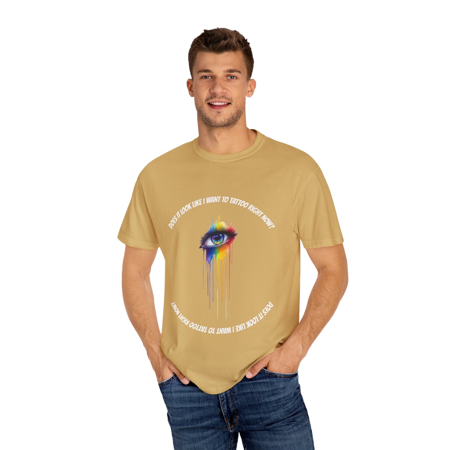 Vibrant Eye Art T-Shirt | Unisex Garment-Dyed Tee, Artistic Apparel, Colorful Fashion, Unique Gift, Everyday Wear