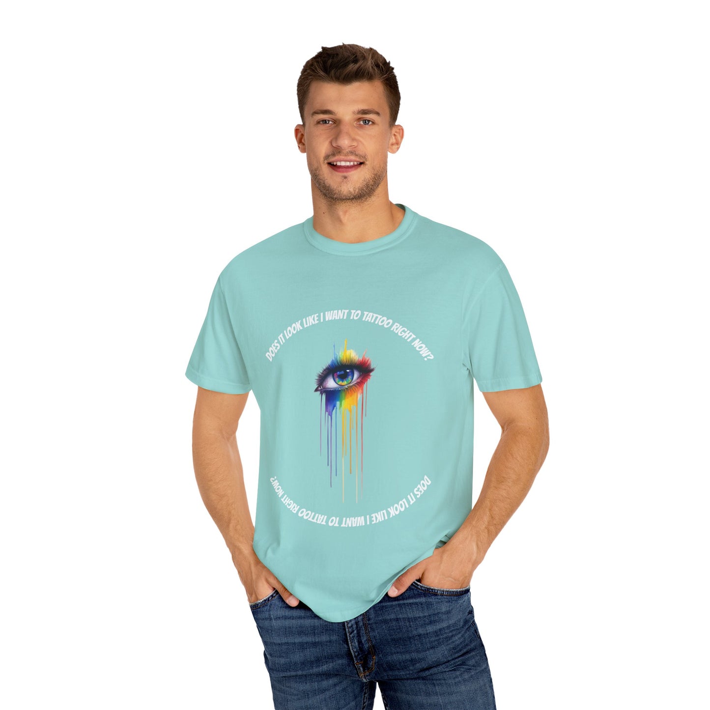 Vibrant Eye Art T-Shirt | Unisex Garment-Dyed Tee, Artistic Apparel, Colorful Fashion, Unique Gift, Everyday Wear