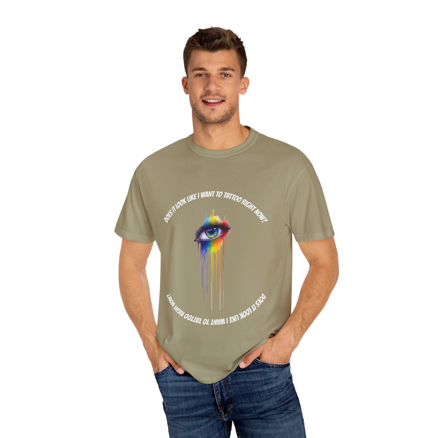 Vibrant Eye Art T-Shirt | Unisex Garment-Dyed Tee, Artistic Apparel, Colorful Fashion, Unique Gift, Everyday Wear