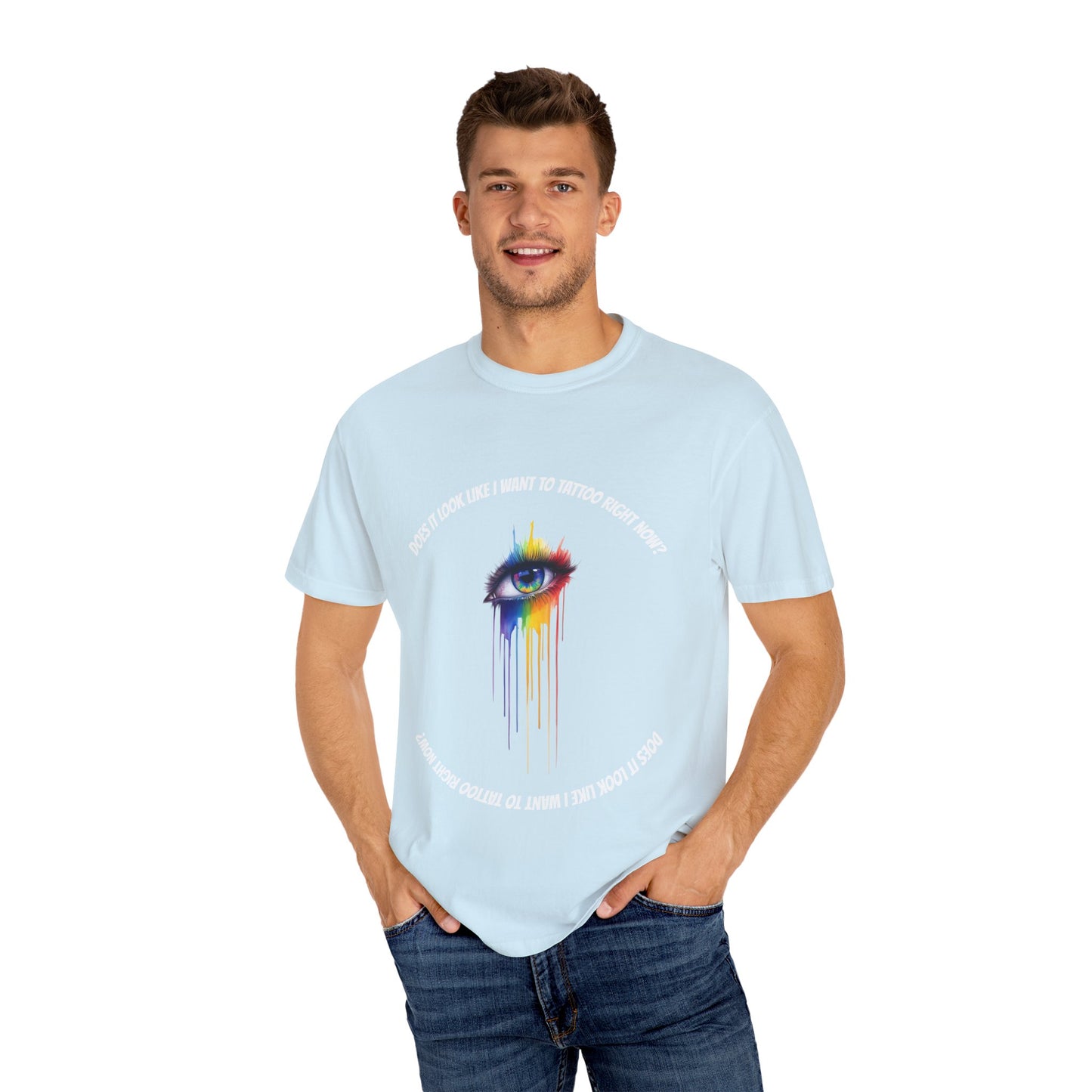 Vibrant Eye Art T-Shirt | Unisex Garment-Dyed Tee, Artistic Apparel, Colorful Fashion, Unique Gift, Everyday Wear