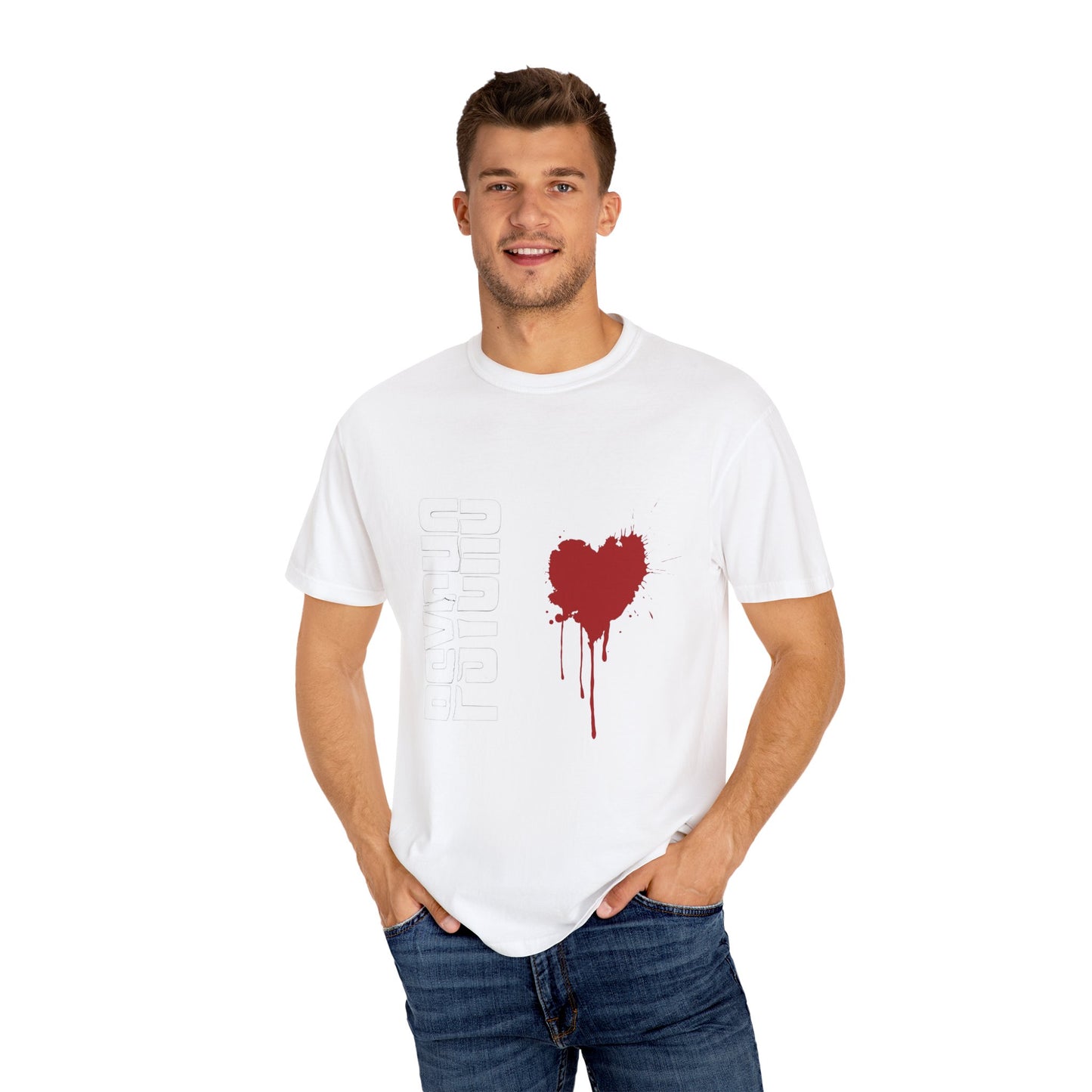 Bleeding Heart Unisex T-Shirt, Casual Love Tee, Heart Graphic Shirt, Gift for Him/Her, Streetwear, Valentine's Day Tee