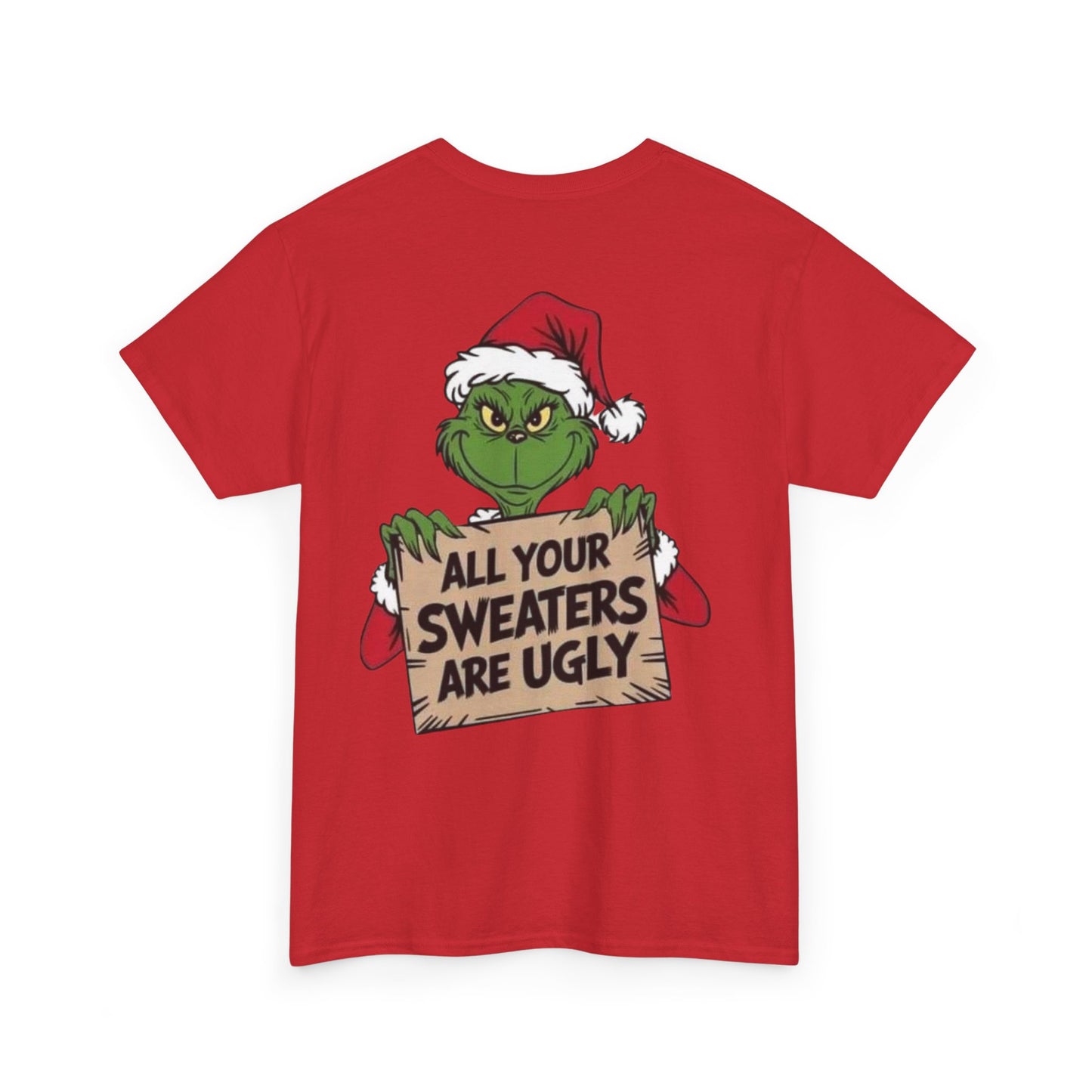 Grinchmas Ugly Sweater Tee, Christmas T-Shirt, Holiday Gift, Funny Tee, Unisex Cotton Shirt, Christmas Party, Grinch Lovers