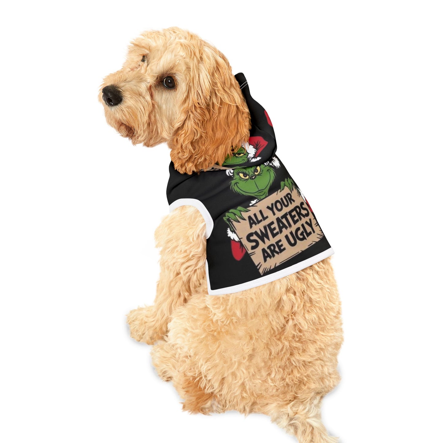 Festive Grinch Pet Hoodie | Holiday Dog Sweater, Cute Pet Apparel, Christmas Outfit for Dogs, Funny Pet Gift, Grinch Inspired Fashion