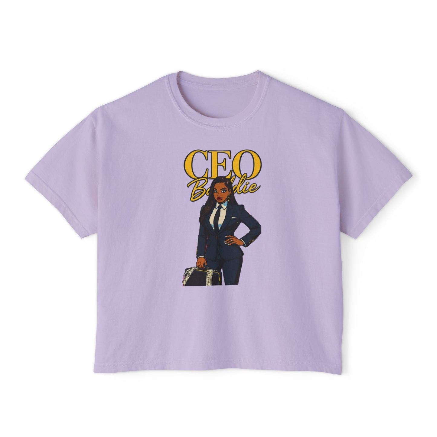 Empowered CEO Women's Boxy Tee, Casual Outfit, Gift for Graduates, Entrepreneur Shirt, Business Apparel, Motivational Top