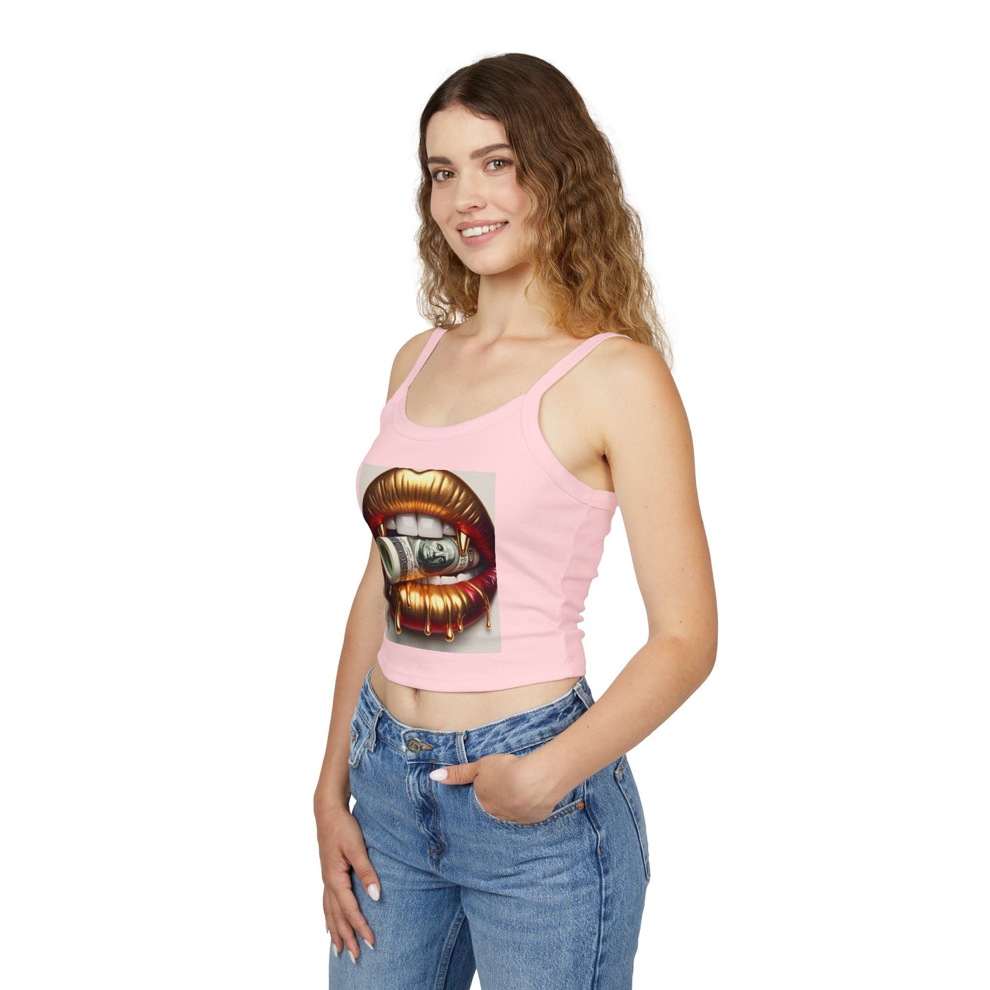 Bold Statement Women's Spaghetti Strap Tank Top, Graphic Tank, Summer Outfit, Party Wear, Streetwear Essential