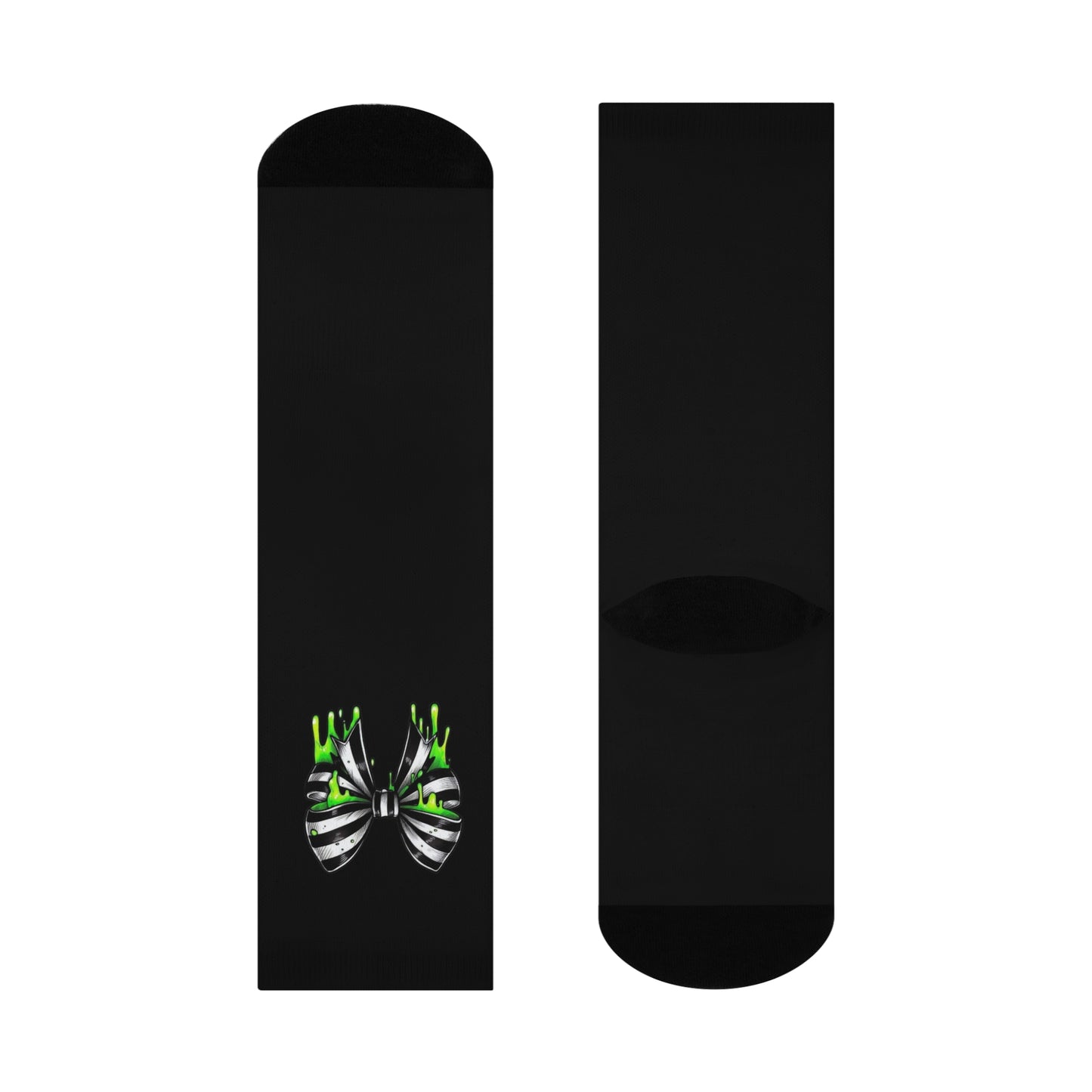 Spooky Bow Cushioned Crew Socks | Cute & Comfy Halloween Footwear, Perfect for Trick-or-Treat, Gifts, Cozy Nights, Casual Wear
