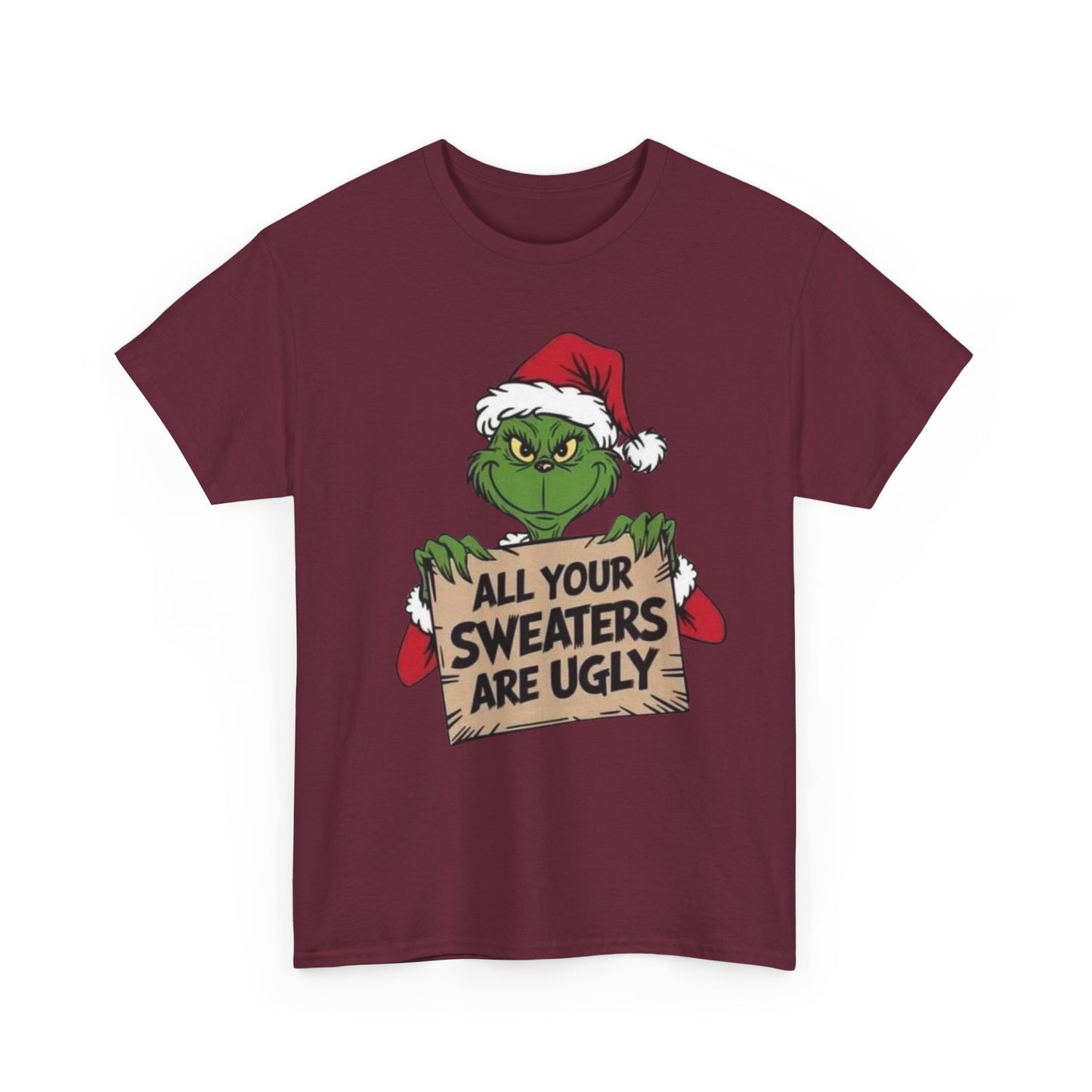 Grinchmas Ugly Sweater Tee, Christmas T-Shirt, Holiday Gift, Funny Tee, Unisex Cotton Shirt, Christmas Party, Grinch Lovers