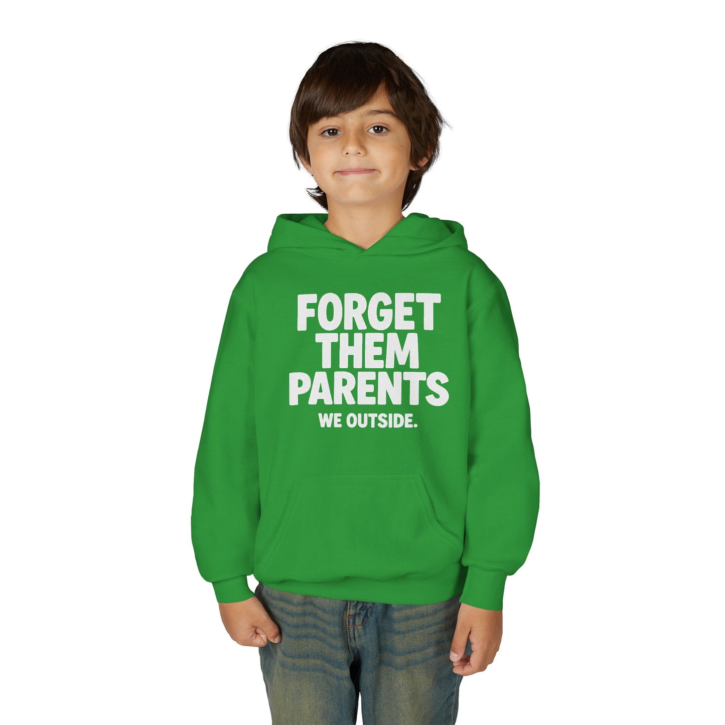 Youth Hoodie - Forget Them Parents, Funny Sweatshirt, Kids Hoodie, Outdoor Adventure, Gift for Teens, Casual Wear