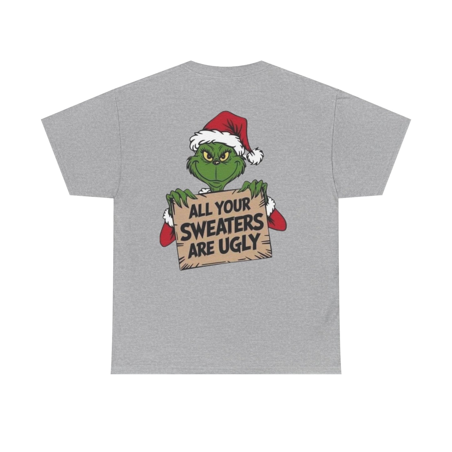 Grinchmas Ugly Sweater Tee, Christmas T-Shirt, Holiday Gift, Funny Tee, Unisex Cotton Shirt, Christmas Party, Grinch Lovers