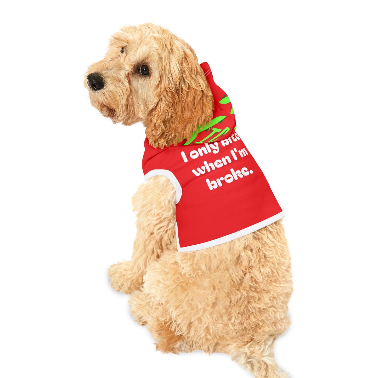 Trendy Pet Hoodie: 'I Only Bite When I'm Broke', Cute Dog Apparel for Pet Lovers, Funny Pet Clothing, Comfy Dog Wear, Perfect for Pets