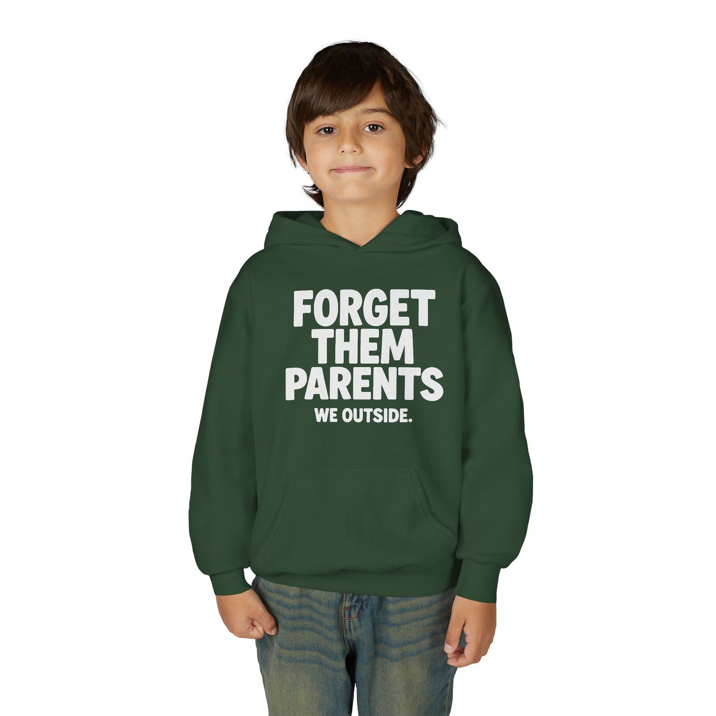 Youth Hoodie - Forget Them Parents, Funny Sweatshirt, Kids Hoodie, Outdoor Adventure, Gift for Teens, Casual Wear