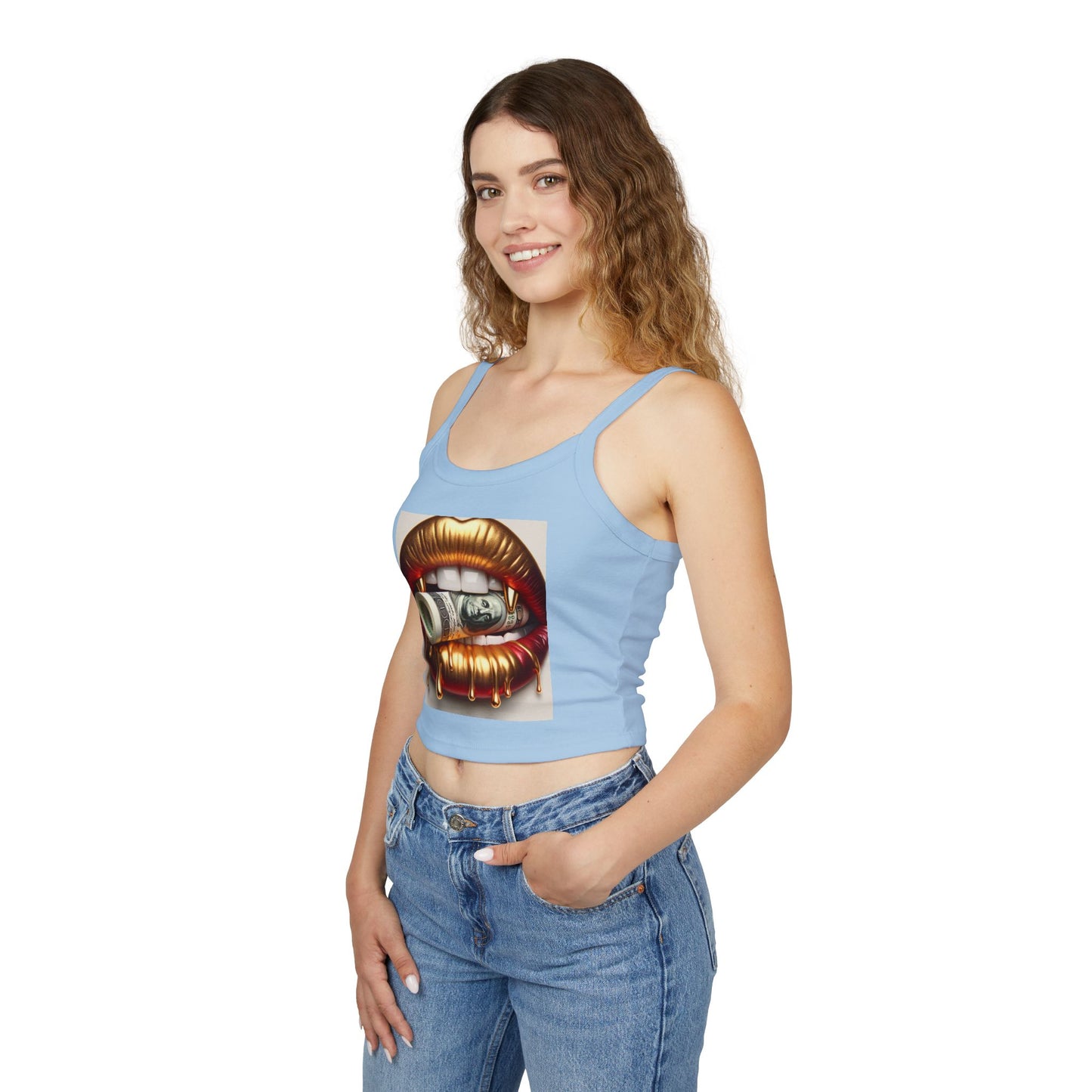 Bold Statement Women's Spaghetti Strap Tank Top, Graphic Tank, Summer Outfit, Party Wear, Streetwear Essential
