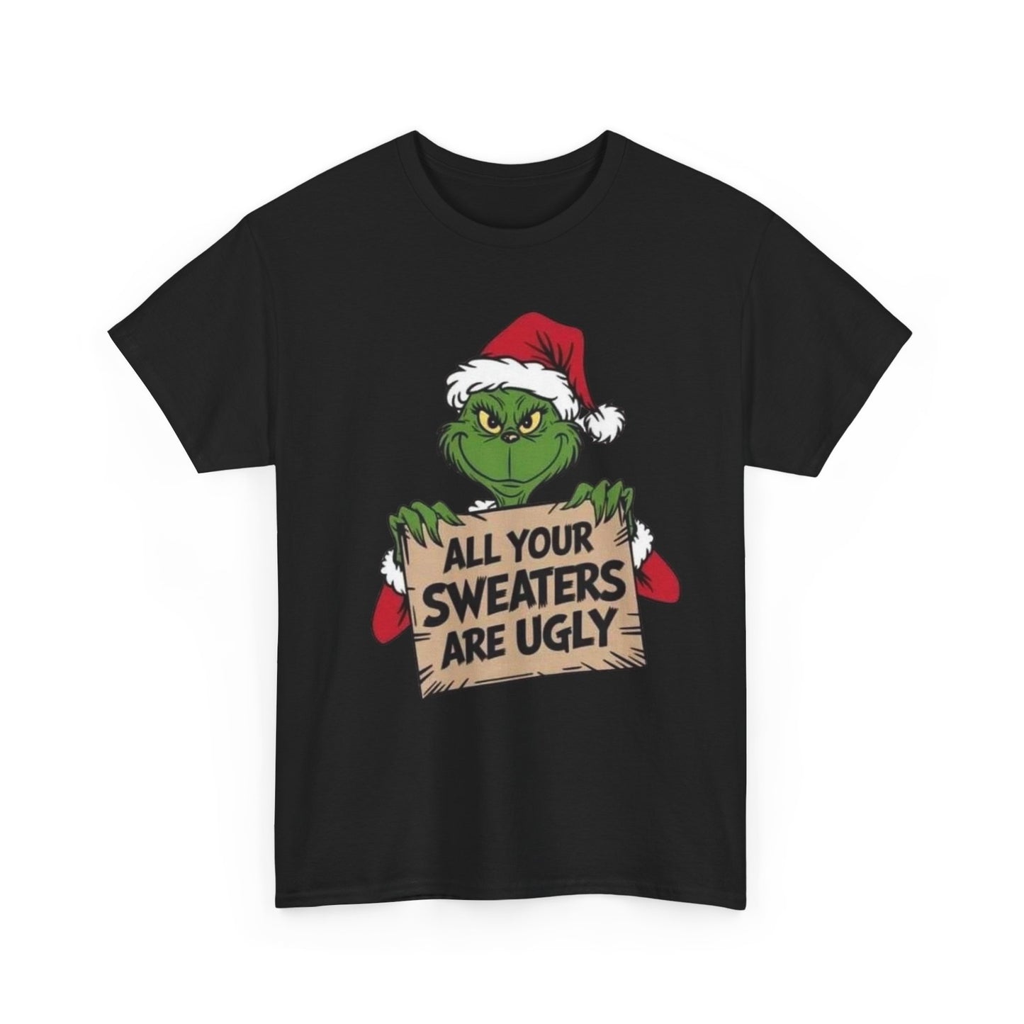 Grinchmas Ugly Sweater Tee, Christmas T-Shirt, Holiday Gift, Funny Tee, Unisex Cotton Shirt, Christmas Party, Grinch Lovers