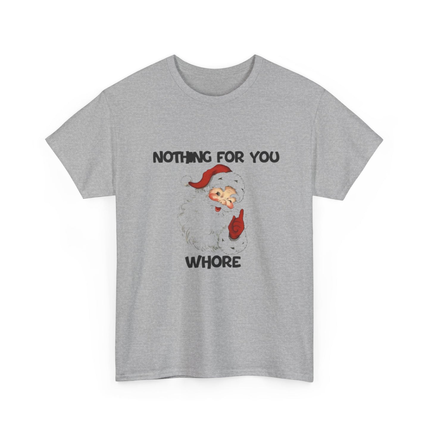 Funny Santa Claus Tee, Unisex Heavy Cotton Tee, Holiday Humor Shirt, Christmas Gift for Friends, Casual Wear