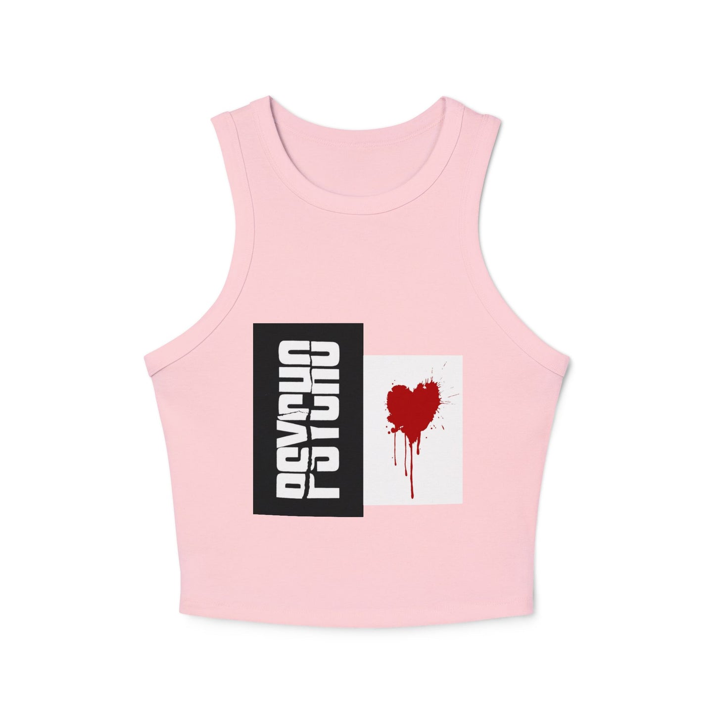 Psycho Heart Women's Crop Tank, Edgy Fashion Top, Summer Outfit, Festival Wear, Grunge Style