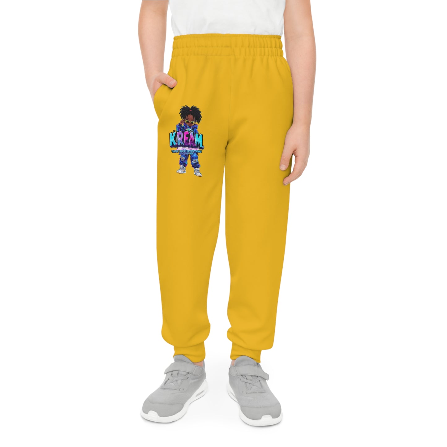 Youth Joggers with Inspirational Design, Comfortable Athletic Pants for Kids, Vibrant Activewear, Perfect for Playtime, Gifts