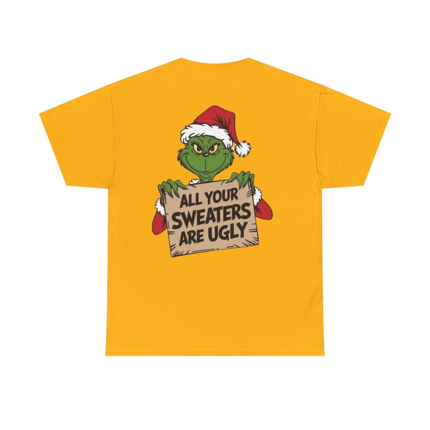 Grinchmas Ugly Sweater Tee, Christmas T-Shirt, Holiday Gift, Funny Tee, Unisex Cotton Shirt, Christmas Party, Grinch Lovers
