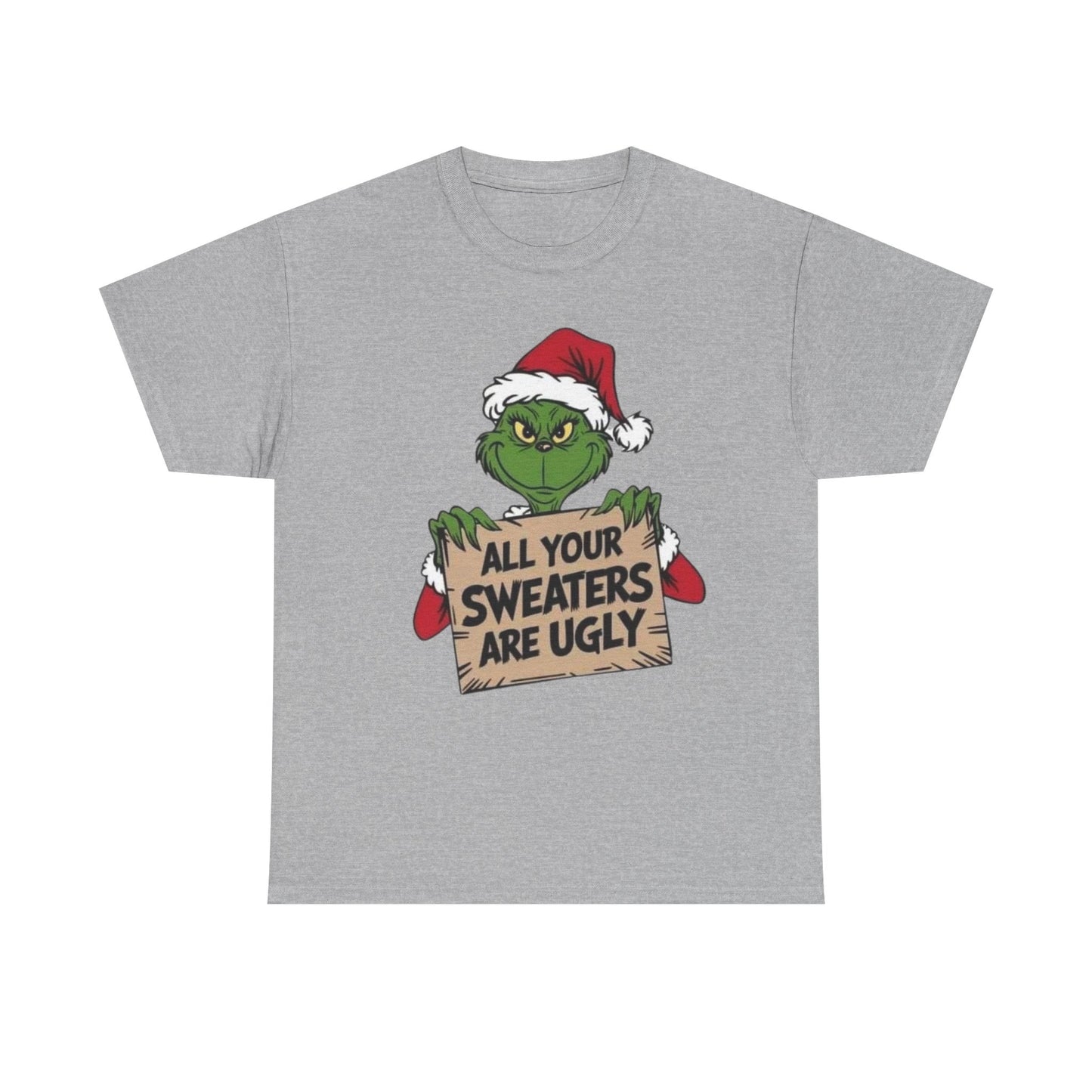 Grinchmas Ugly Sweater Tee, Christmas T-Shirt, Holiday Gift, Funny Tee, Unisex Cotton Shirt, Christmas Party, Grinch Lovers