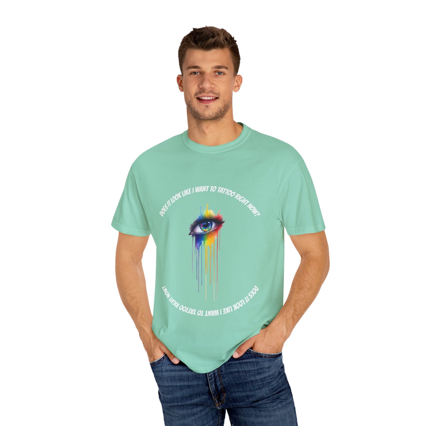 Vibrant Eye Art T-Shirt | Unisex Garment-Dyed Tee, Artistic Apparel, Colorful Fashion, Unique Gift, Everyday Wear