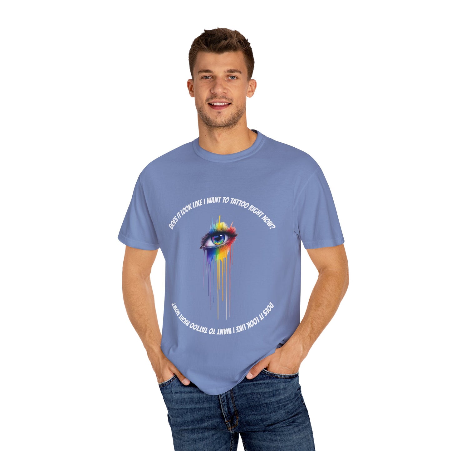 Vibrant Eye Art T-Shirt | Unisex Garment-Dyed Tee, Artistic Apparel, Colorful Fashion, Unique Gift, Everyday Wear