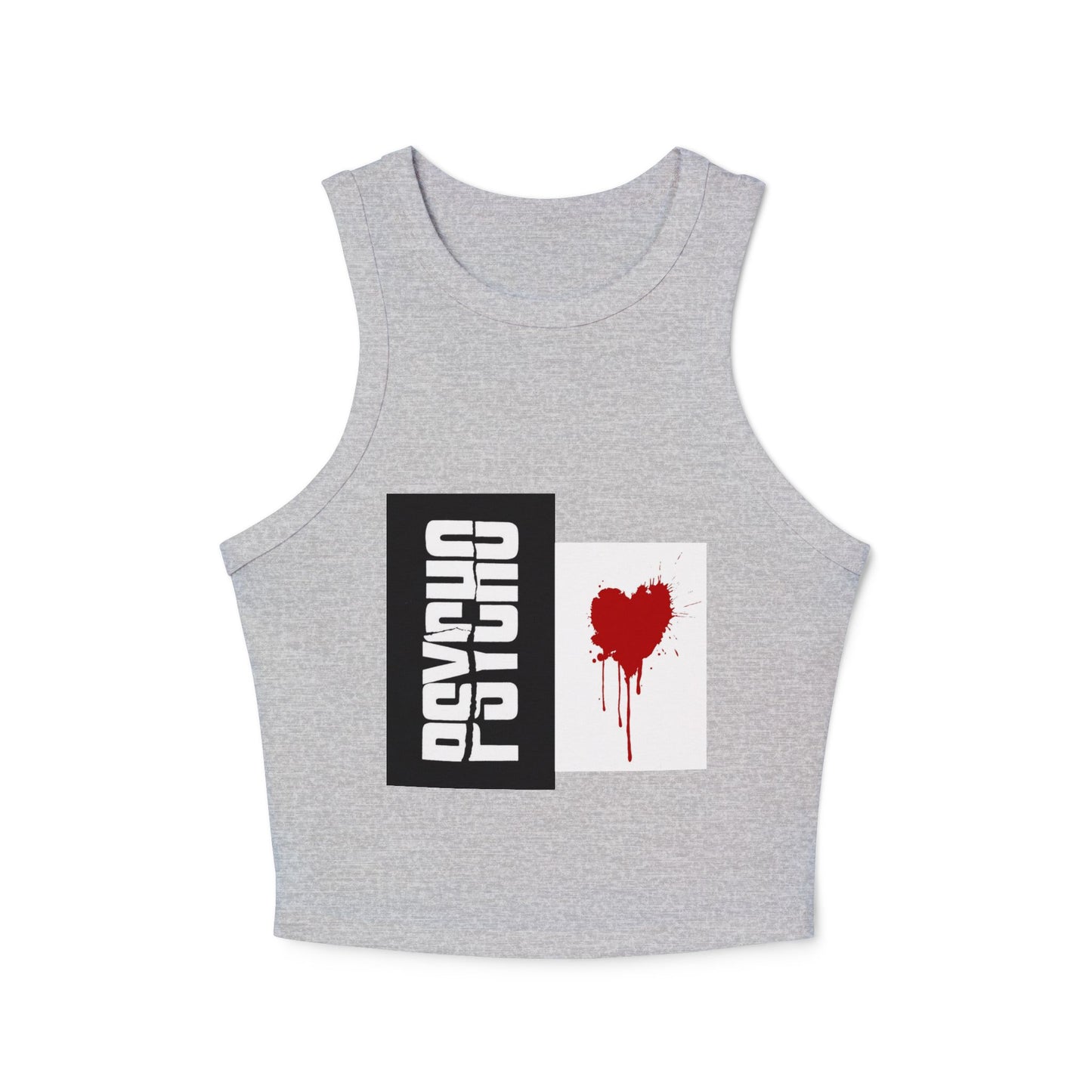 Psycho Heart Women's Crop Tank, Edgy Fashion Top, Summer Outfit, Festival Wear, Grunge Style