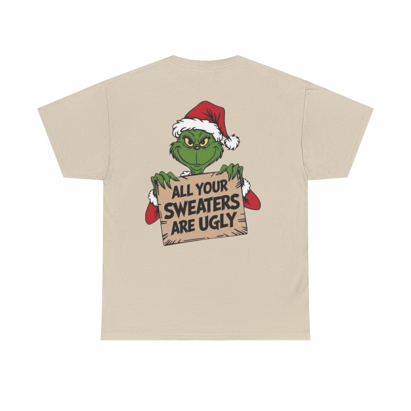 Grinchmas Ugly Sweater Tee, Christmas T-Shirt, Holiday Gift, Funny Tee, Unisex Cotton Shirt, Christmas Party, Grinch Lovers