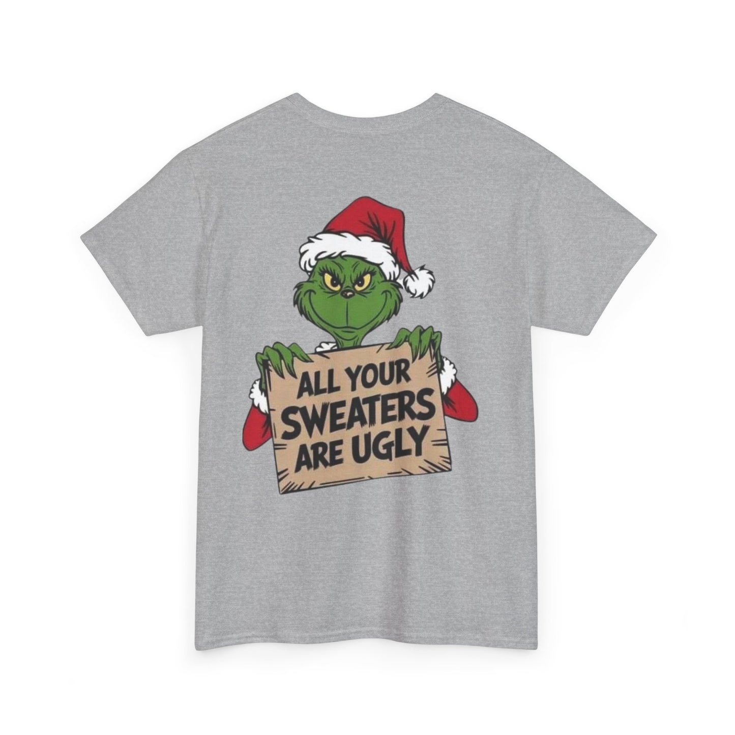 Grinchmas Ugly Sweater Tee, Christmas T-Shirt, Holiday Gift, Funny Tee, Unisex Cotton Shirt, Christmas Party, Grinch Lovers