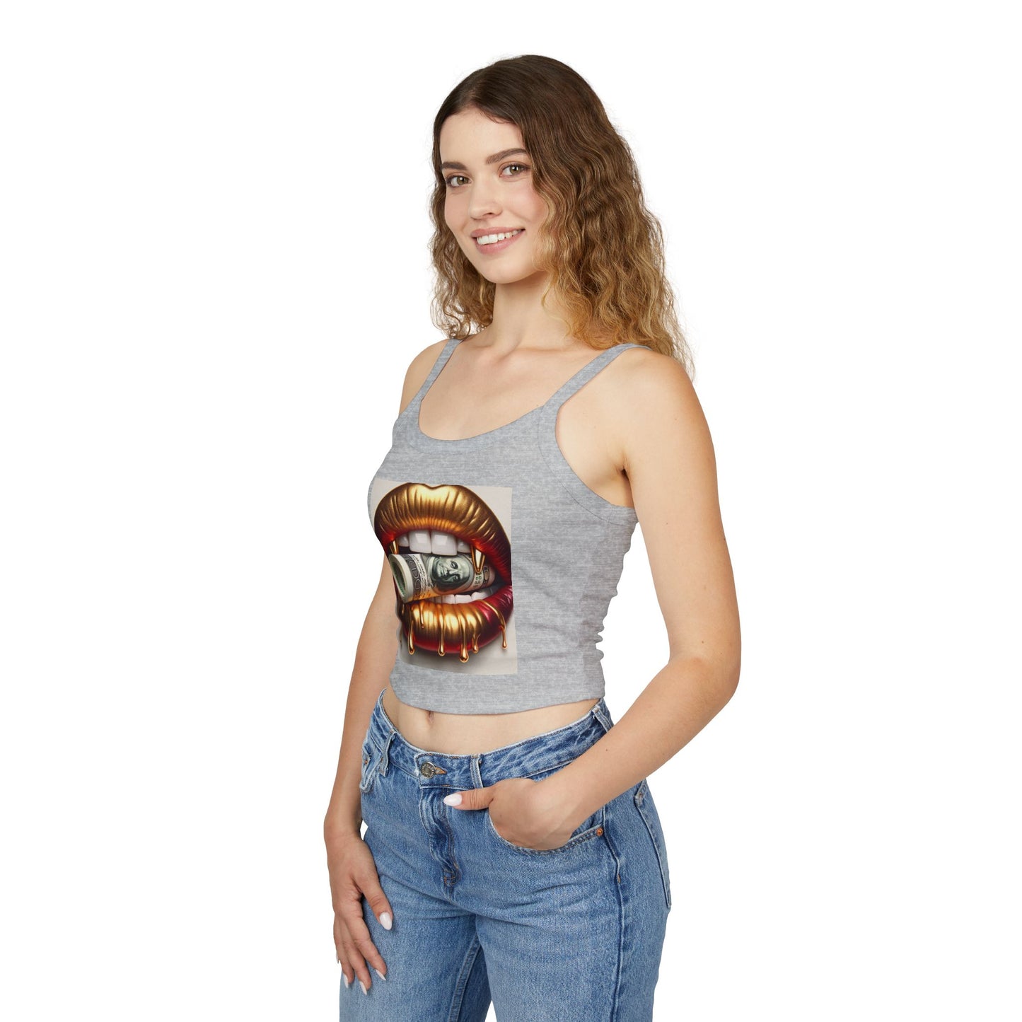 Bold Statement Women's Spaghetti Strap Tank Top, Graphic Tank, Summer Outfit, Party Wear, Streetwear Essential