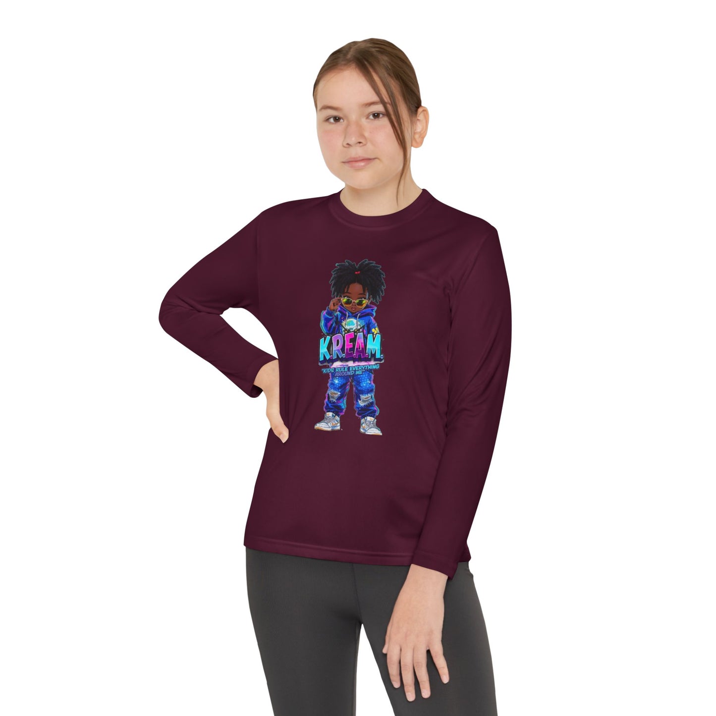 Youth Long Sleeve Tee for Trendy Kids, Cool Graphic Tee, Perfect for Birthdays, Playdates, School Events, Unique Gift Idea