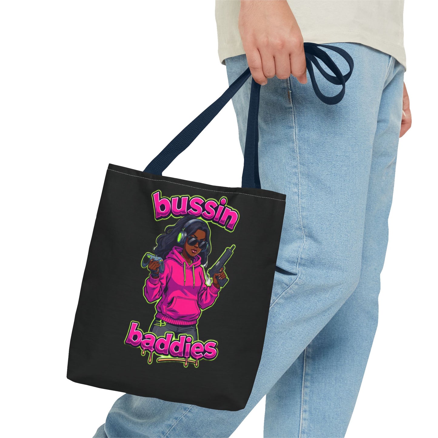 Bussin Baddies Tote Bag, Trendy Carryall, Women's Fashion Accessory, Streetwear Shopping Bag, Gift for Her