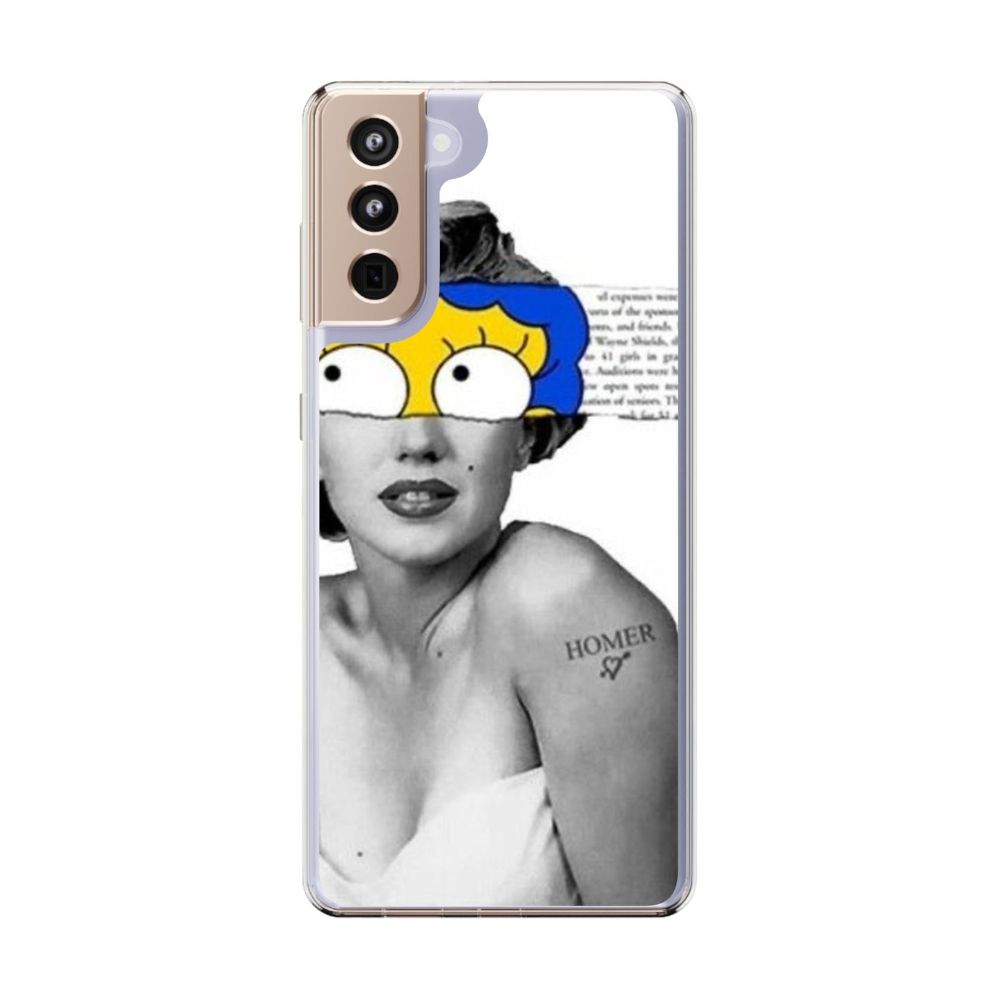 Unique Clear Case with Artistic Design, Phone Case, Customizable Clear Covers, Quirky Phone Accessories, Gifts for Her, Pop Culture [...]