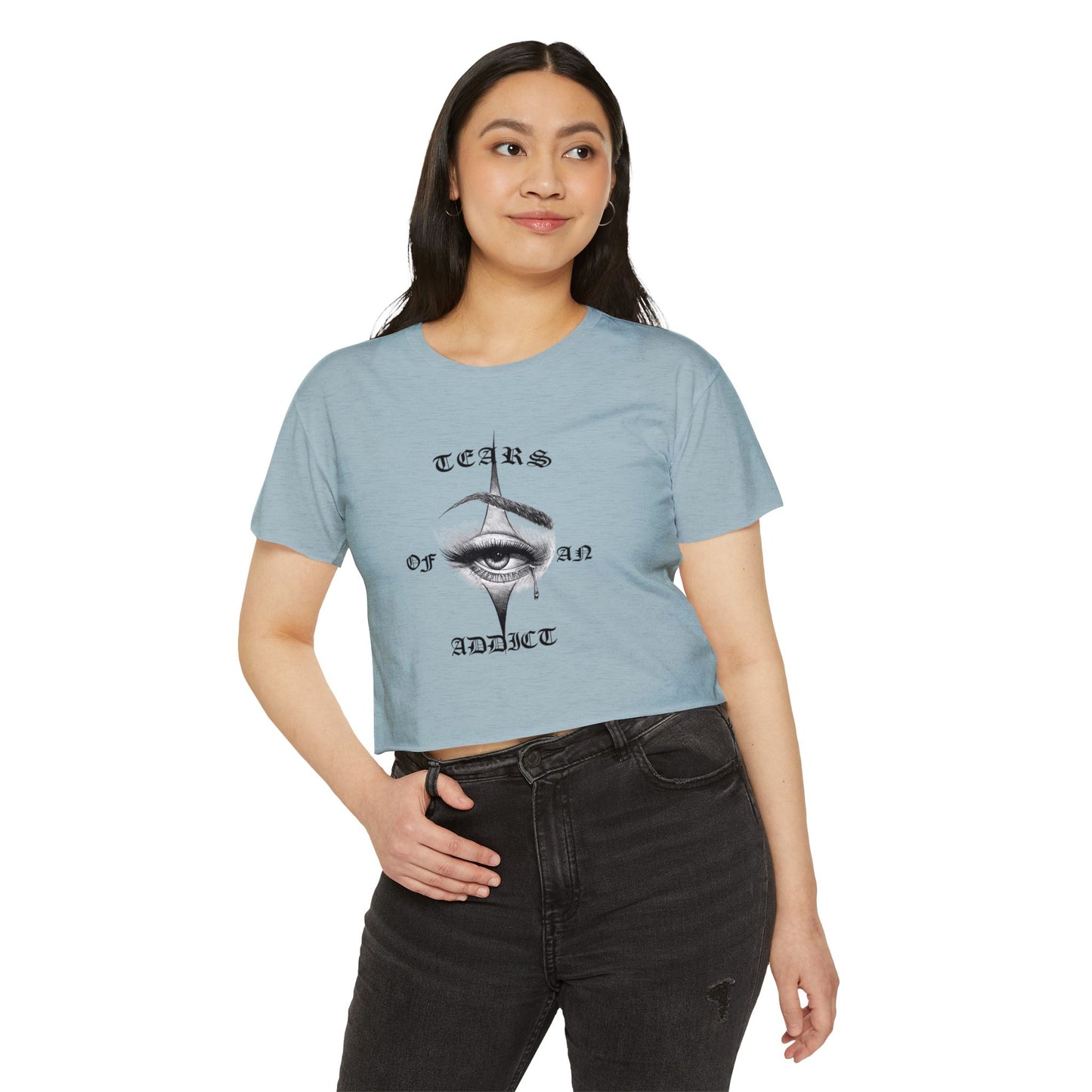 Women's Festival Crop Top with Unique Eye Design, Boho Crop Top, Festival Wear, Street Style Tee, Music Festival Outfit, Summer [...]