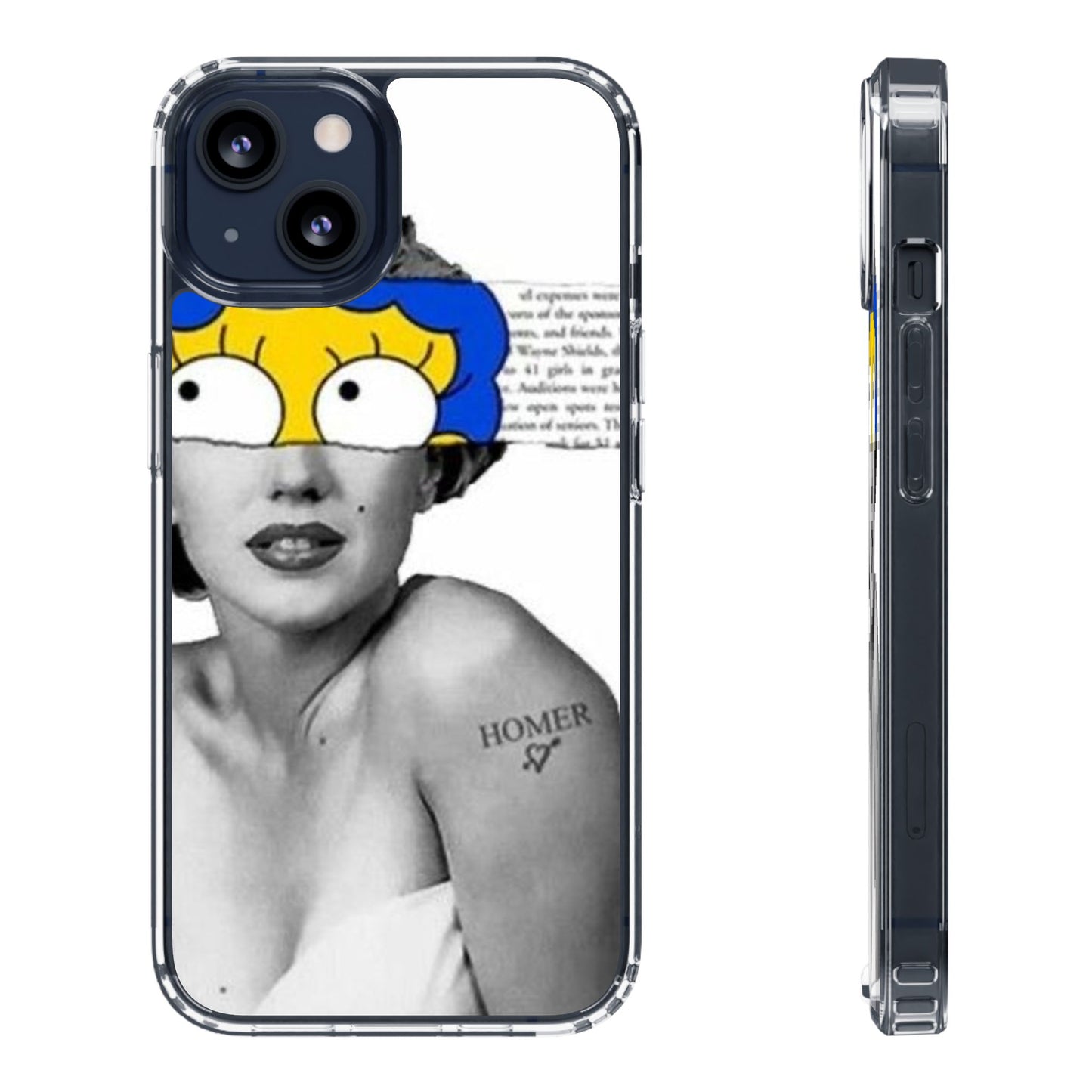 Unique Clear Case with Artistic Design, Phone Case, Customizable Clear Covers, Quirky Phone Accessories, Gifts for Her, Pop Culture [...]