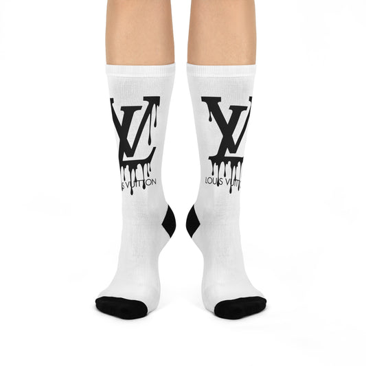 Stylish Cushioned Crew Socks, Trendy Fashion Socks for Comfort, Unique Gift for Fashion Lovers, Streetwear Accessories, Cozy Home Wear