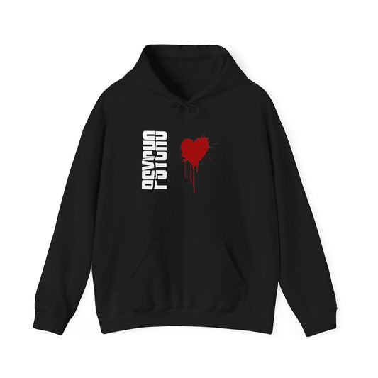 Heartfelt Drip Hoodie | Unisex Heavy Blend Sweatshirt, Cozy Gift, Black Hoodie, Casual Attire, Streetwear Style, Valentine's Day