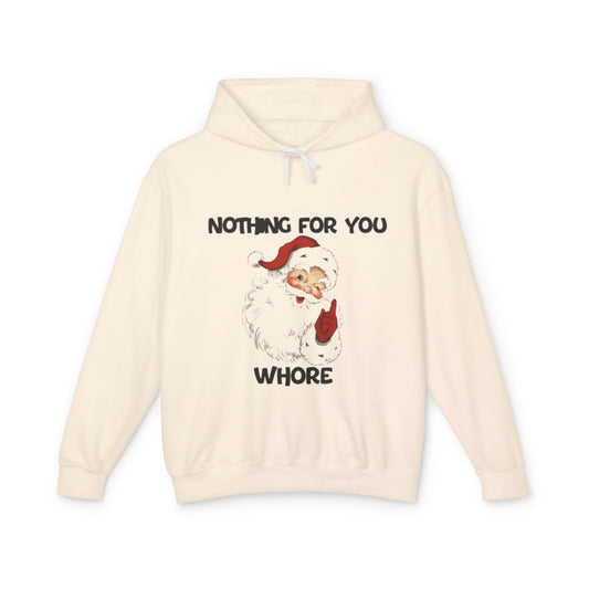 Funny Holiday Hooded Sweatshirt for Christmas, Humorous Gift, Unisex Lightweight Pullover, Santa Joke Hoodie, Christmas Apparel, [...]