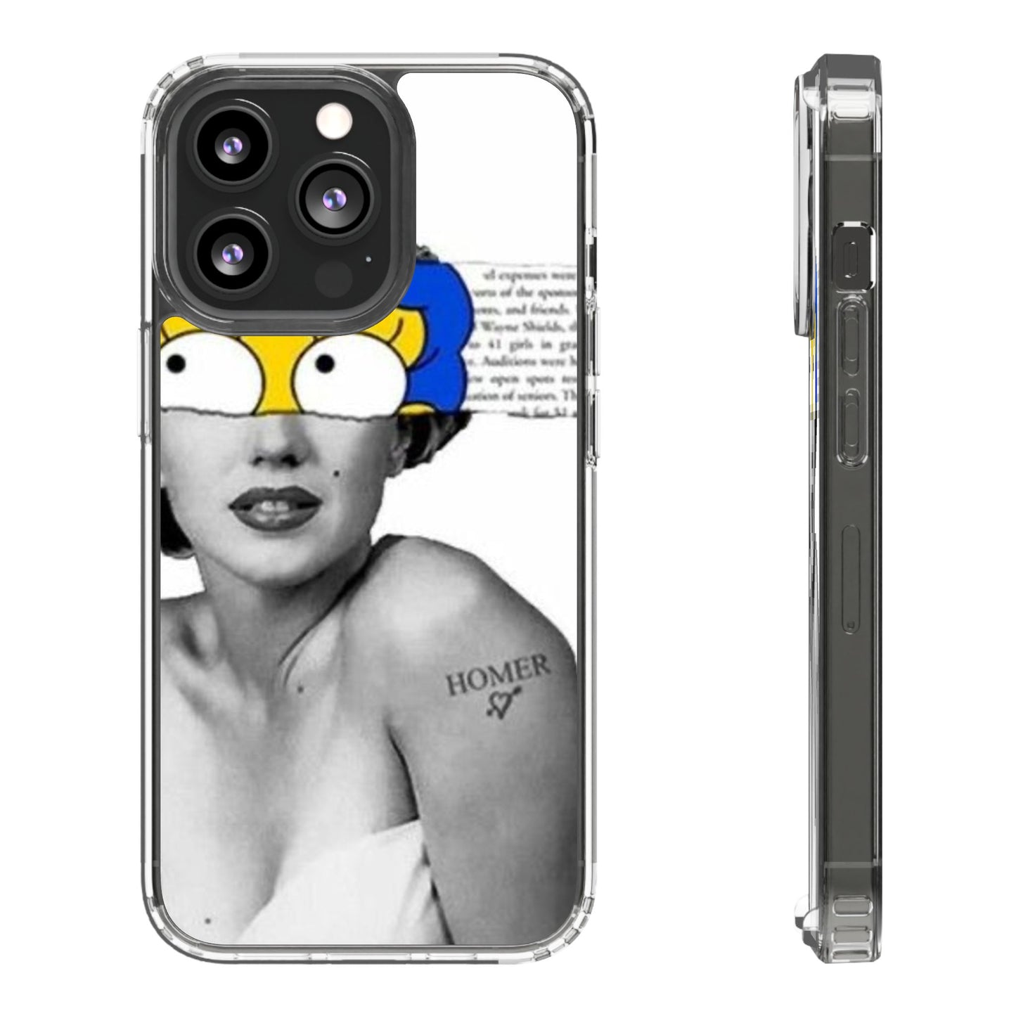 Unique Clear Case with Artistic Design, Phone Case, Customizable Clear Covers, Quirky Phone Accessories, Gifts for Her, Pop Culture [...]