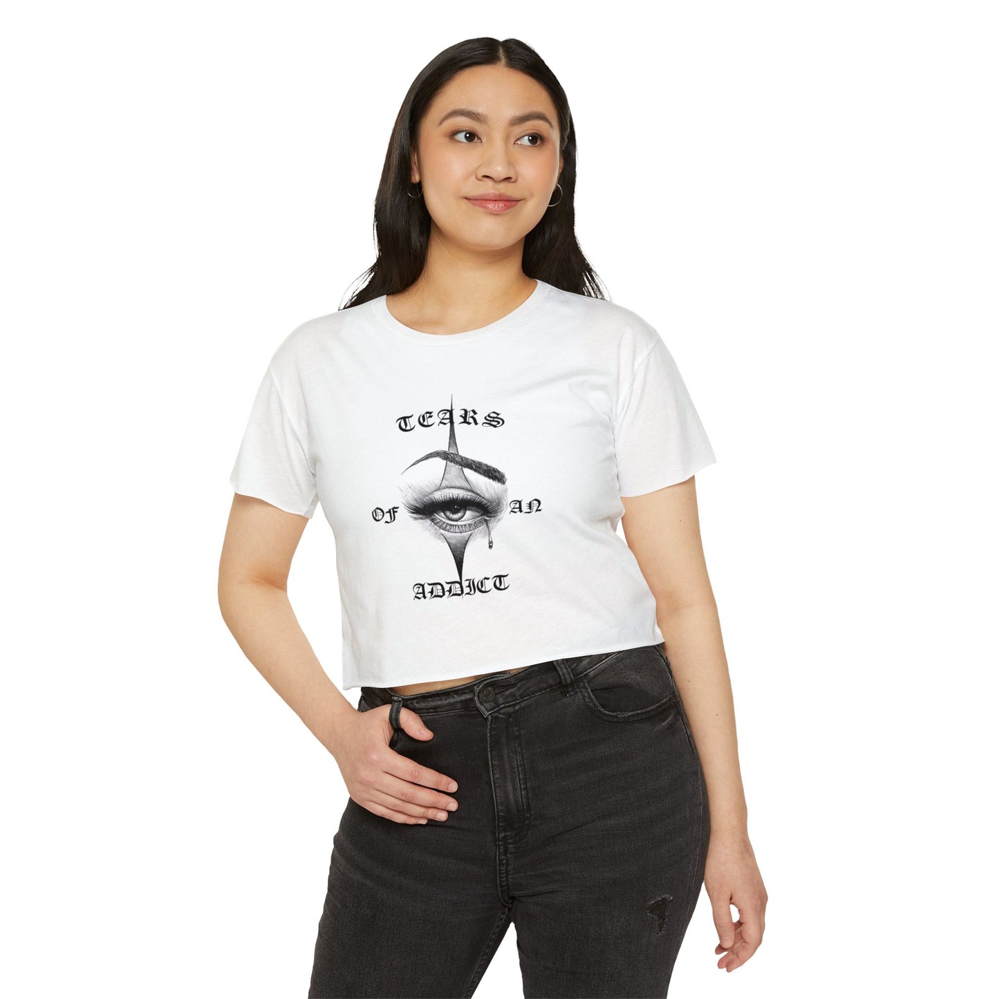 Women's Festival Crop Top with Unique Eye Design, Boho Crop Top, Festival Wear, Street Style Tee, Music Festival Outfit, Summer [...]