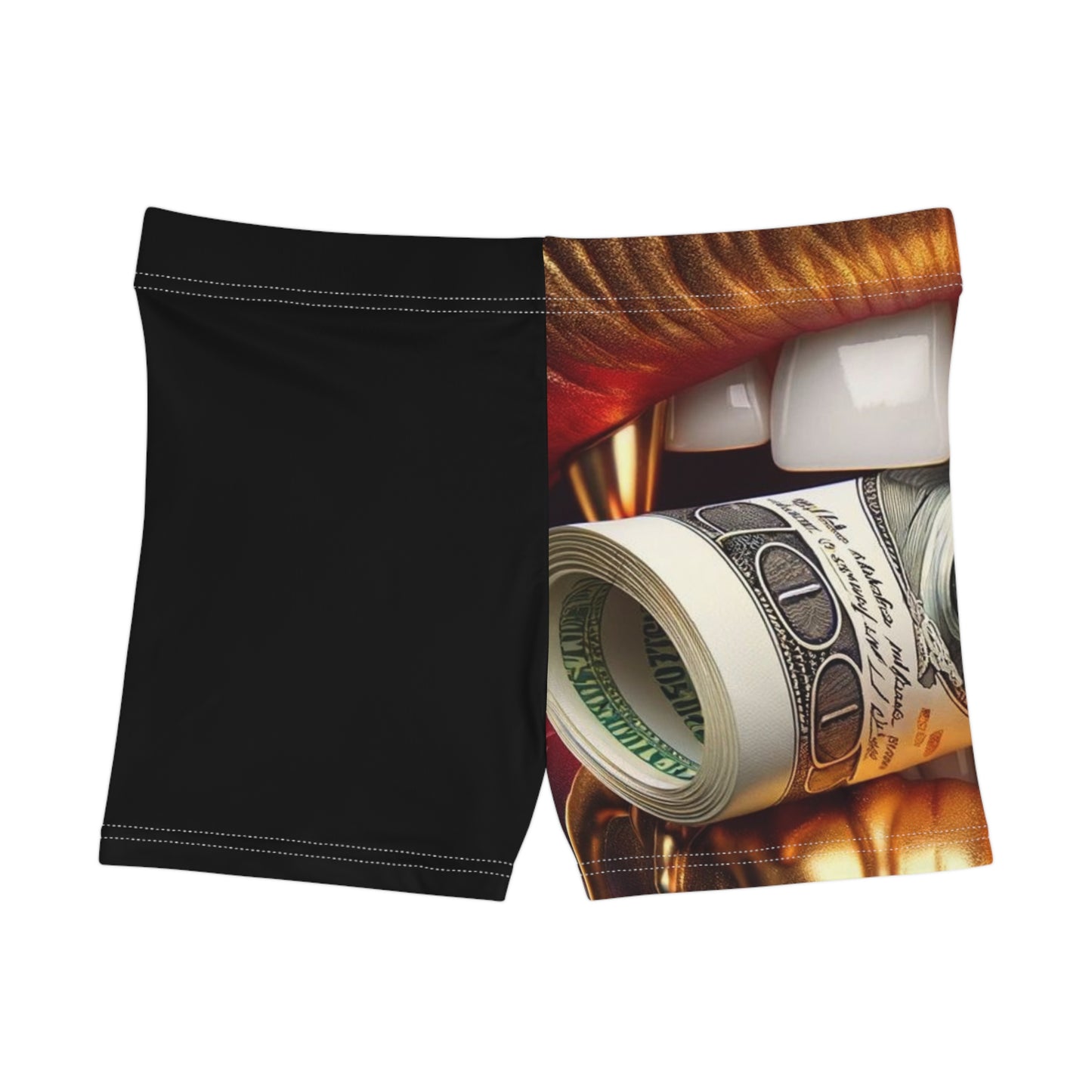 Bold Money-Centric Women's Shorts, Fun Summer Activewear, Trendy Beachwear for Parties, Unique Gift for Fashion Lovers, Stylish Lounge [...]