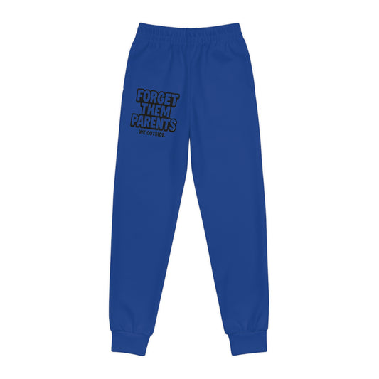 Youth Joggers with 'Forget Them Parents' Print - Cool Lounge Pants for Kids, Fun Gifts for Tweens, Casual Sportswear, Birthday [...]