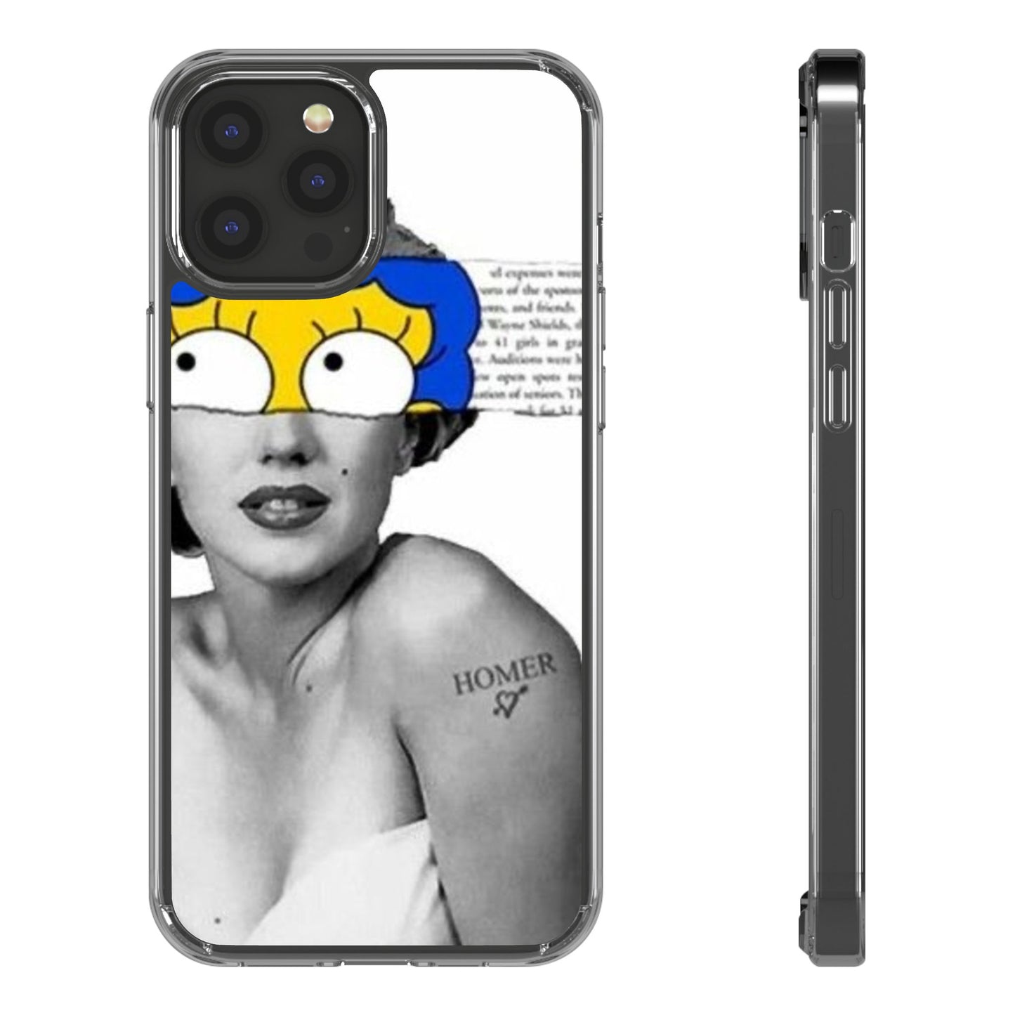 Unique Clear Case with Artistic Design, Phone Case, Customizable Clear Covers, Quirky Phone Accessories, Gifts for Her, Pop Culture [...]