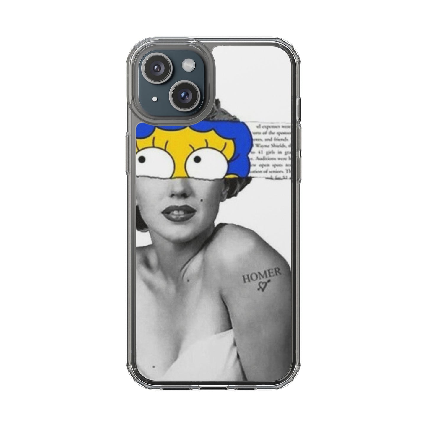Unique Clear Case with Artistic Design, Phone Case, Customizable Clear Covers, Quirky Phone Accessories, Gifts for Her, Pop Culture [...]